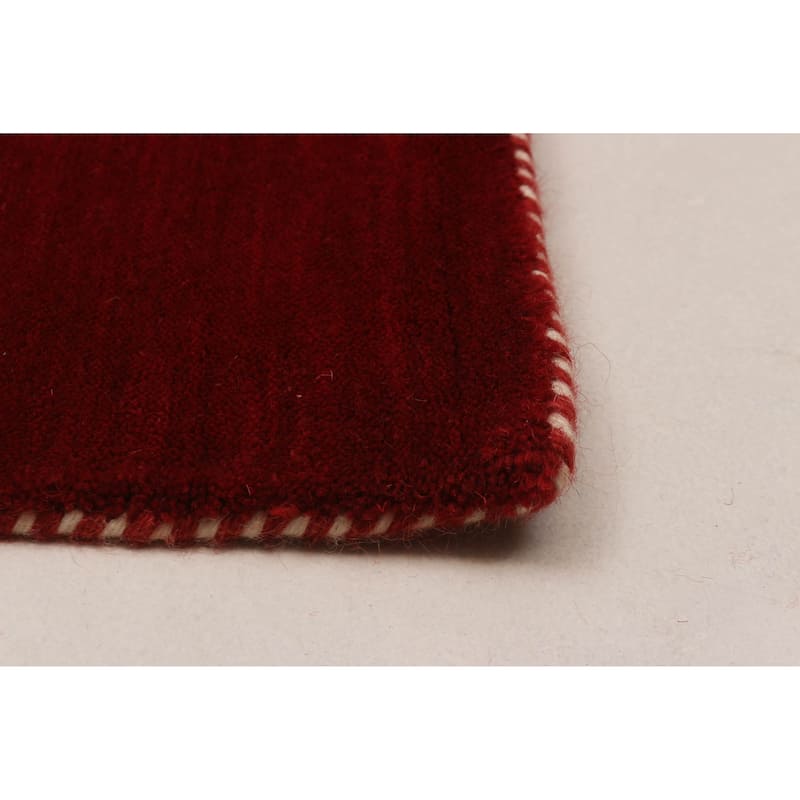 Kashkuli Gabbeh Red Rug 8'1" x 8'2" - 8'1 x 8'2