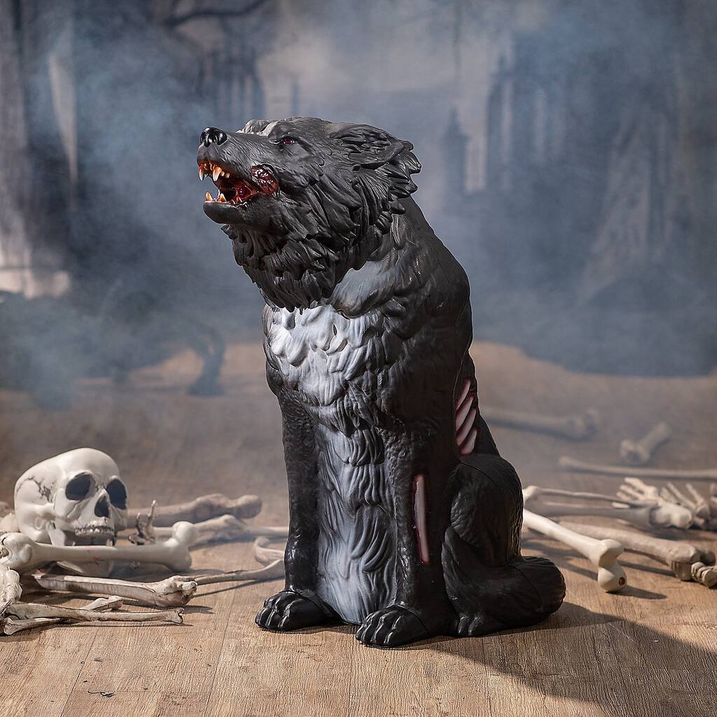 Animated Zombie Wolf Halloween Decoration, Halloween, Home Decor, 1 Piece
