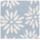 preview thumbnail 42 of 45, SAFAVIEH Handmade SAFAVIEH Kids Fleurette & Tween Wool Rug 6' Square - Light Blue/Ivory