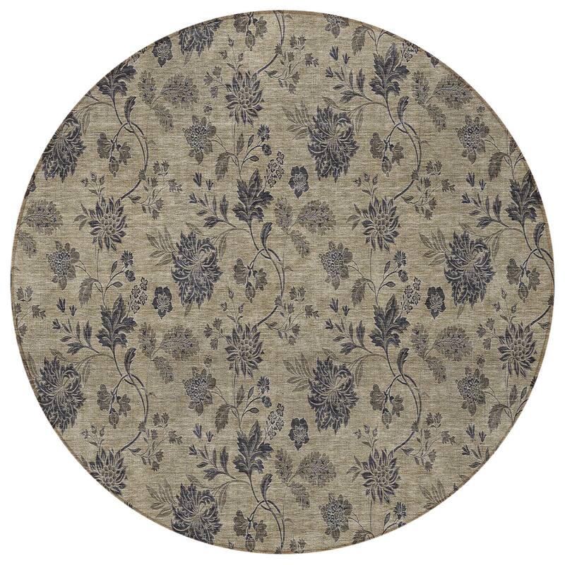 HomeRoots Floral Transitional Rectangle Outdoor Rug