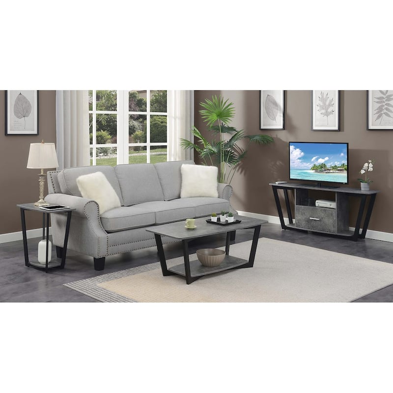 Convenience Concepts Graystone Chairside End Table with Shelf