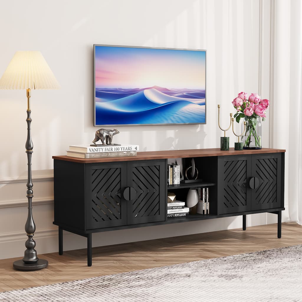 63'' TV Stands with 2-layer Shelves