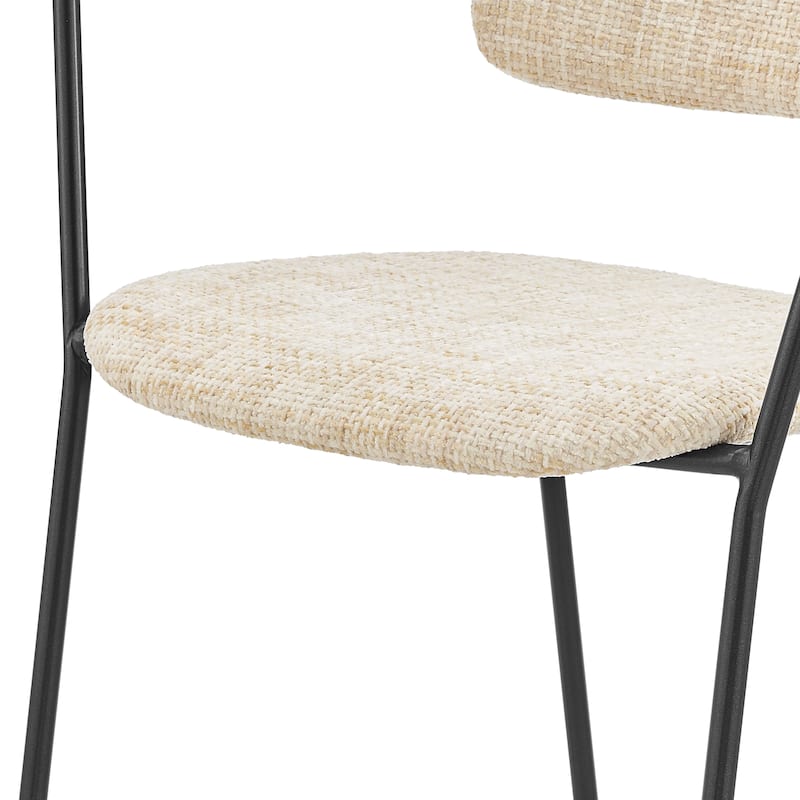 NPD Furniture Alivia Fabric Dining Side Arm Chair (Set of 2)