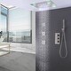 preview thumbnail 2 of 39, LED 4-Way Complete Rain and Waterfall Shower System with 3 body Jets and High-pressure Handheld, Ceiling Mounted