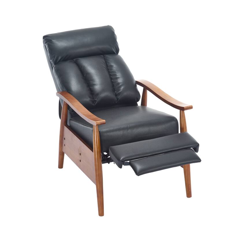 Modern 26.38" Upholstered Adjustable Chaise Lounge Chair with Wood Frame for Living Room
