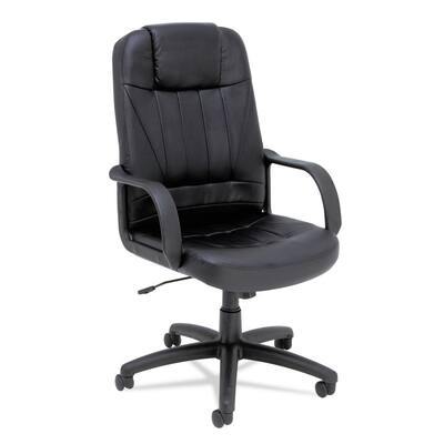 Sparis Series Executive Leather High-Back Swivel/Tilt Office Chair, Leather, Black