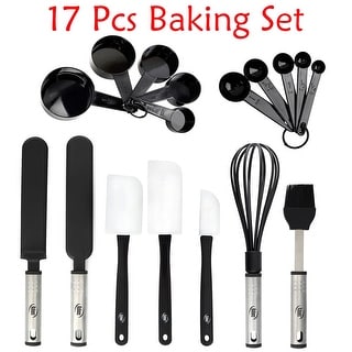 17pcs Stainless Steel Measuring Cups And Spoons Set, Includes 8