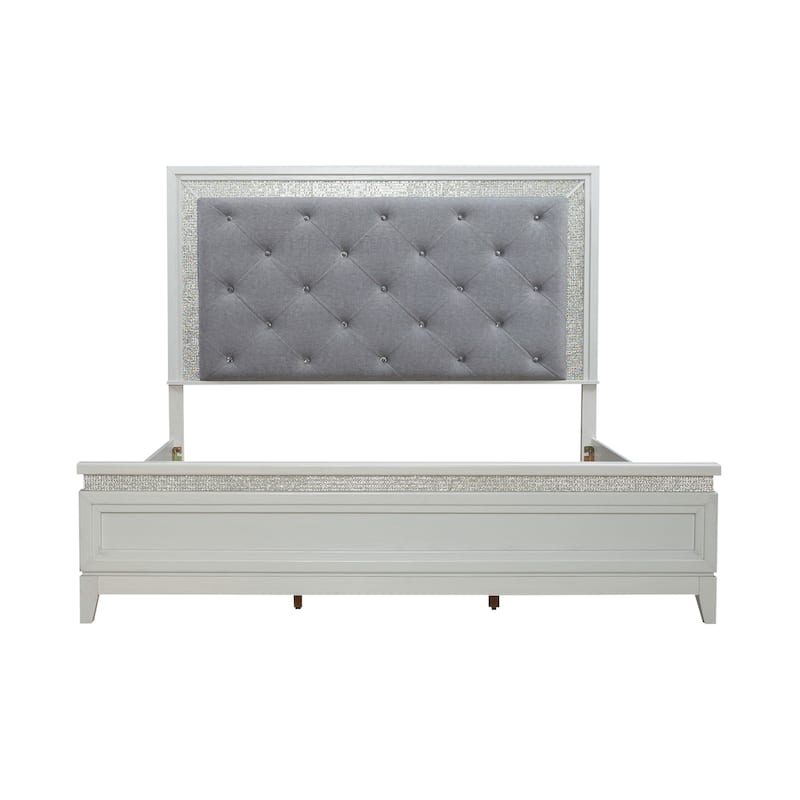 Liberty Furniture Reflections Upholstered Bed, Dresser & Mirror, Chest, Night Stand - King or Queen