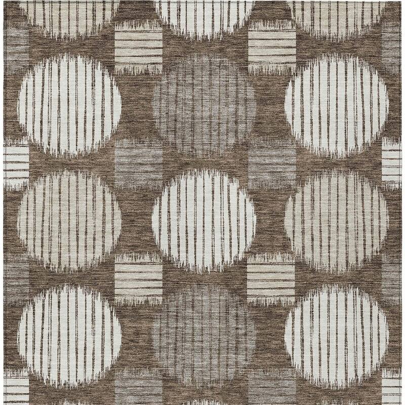HomeRoots Geometric Transitional Rectangle Outdoor Rug