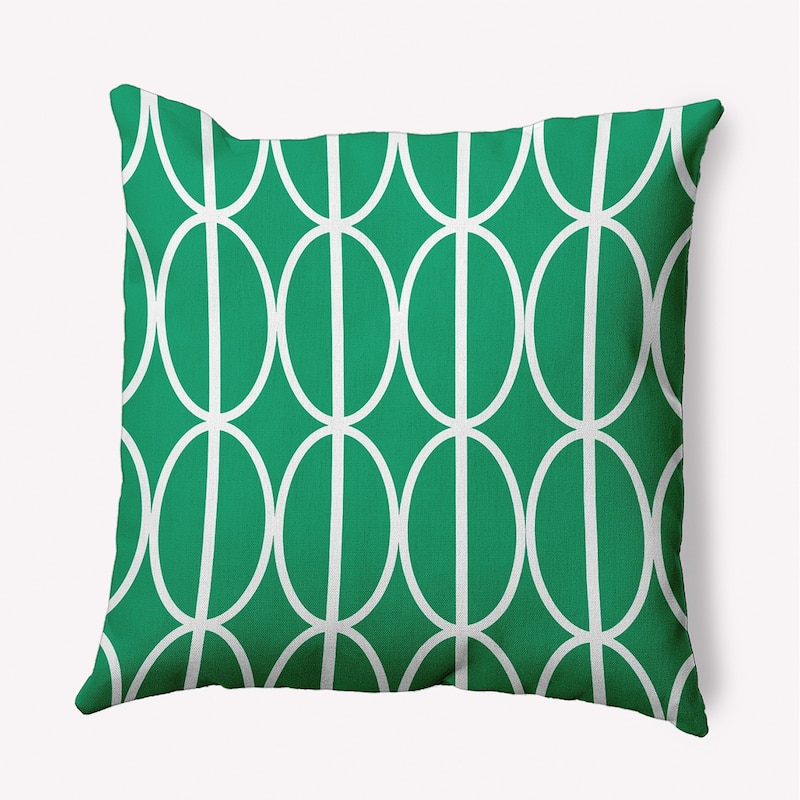 Ovals Go 'Round Decorative Throw Pillow - 18" x 18" - True Mint
