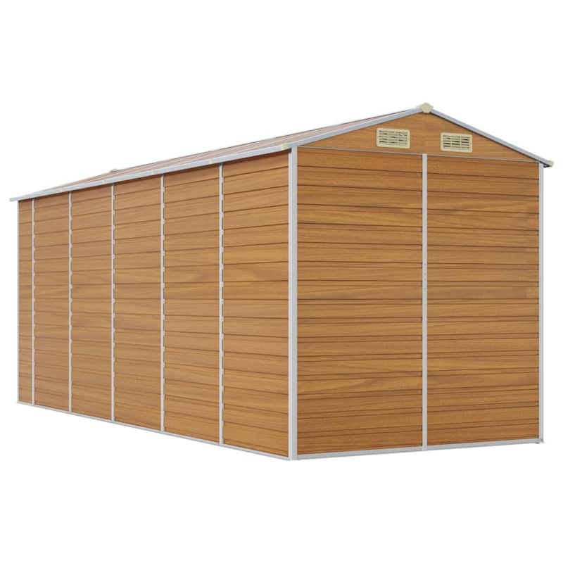 vidaXL Garden Shed Metal Outdoor Storage Shed Anthracite Galvanized Steel