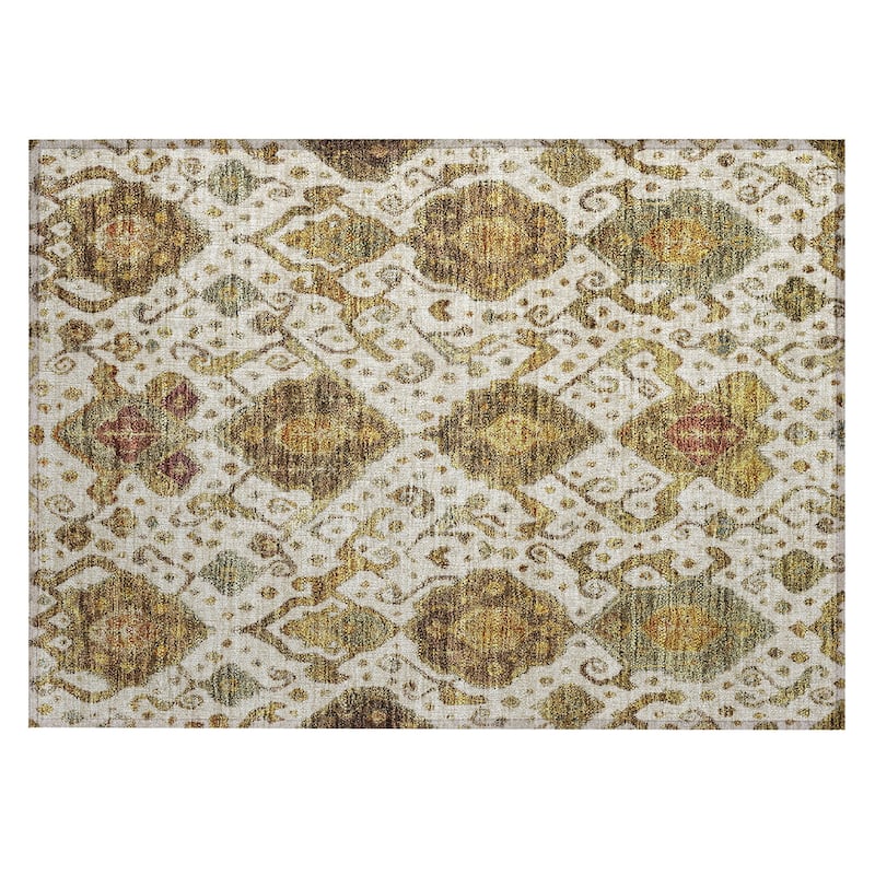 Machine Washable Indoor/ Outdoor Traditional Venetian Chantille Rug