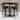 24''W x 42''L Rectangular Laminate Table Set with 4 Ladder Back Metal Barstools