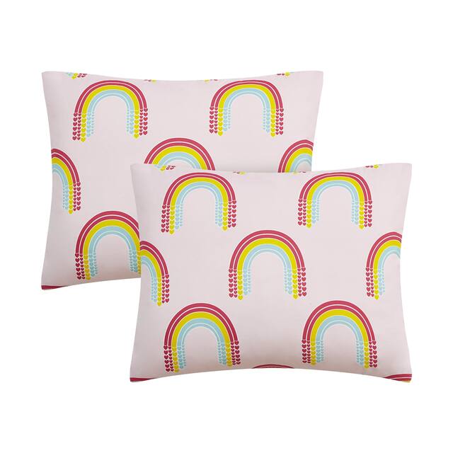Rainbow and Stars Reversible Comforter Set