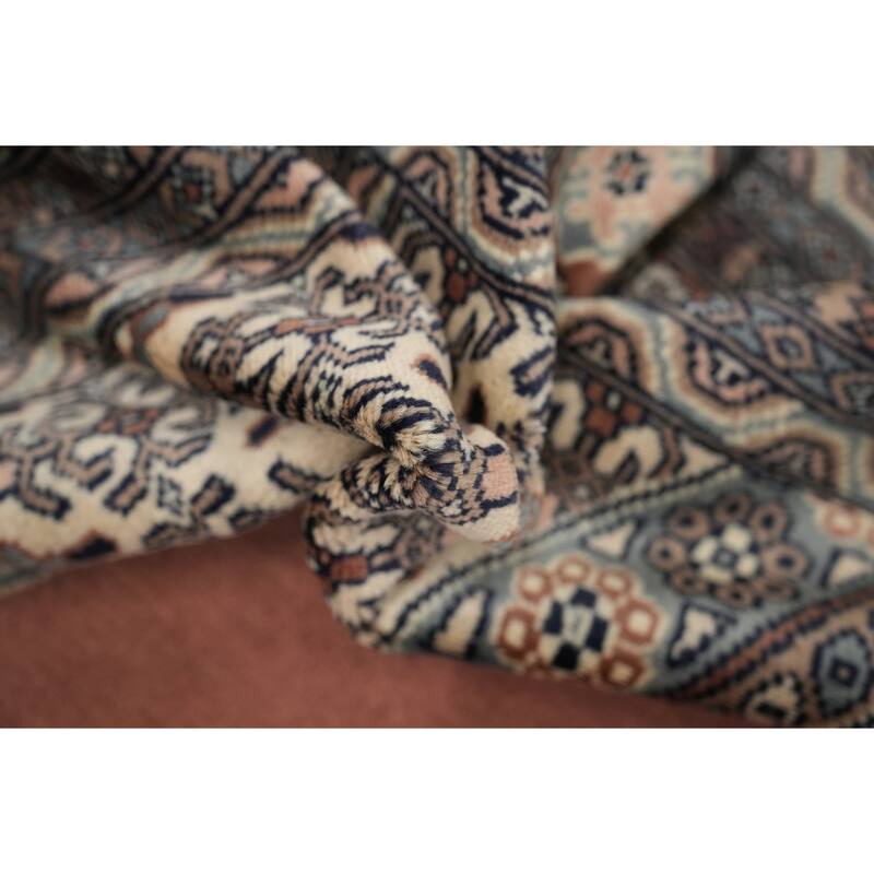 Hand Knotted Oriental 100% Wool Carpet Traditional Medallion Brown Bokhara Area Rug - 8' 11'' X 6' 1''