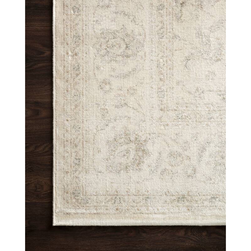 Alexander Home Antique Inspired Distressed Floral Area Rug