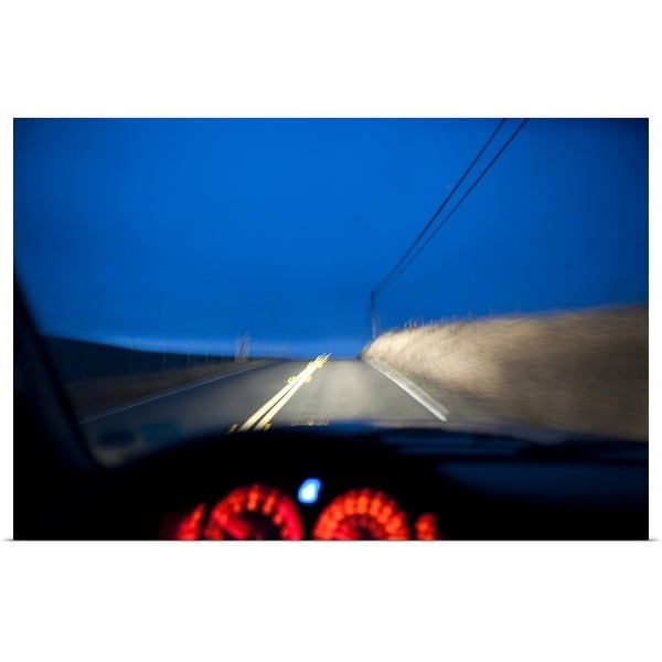 "Driving at night" Poster Print