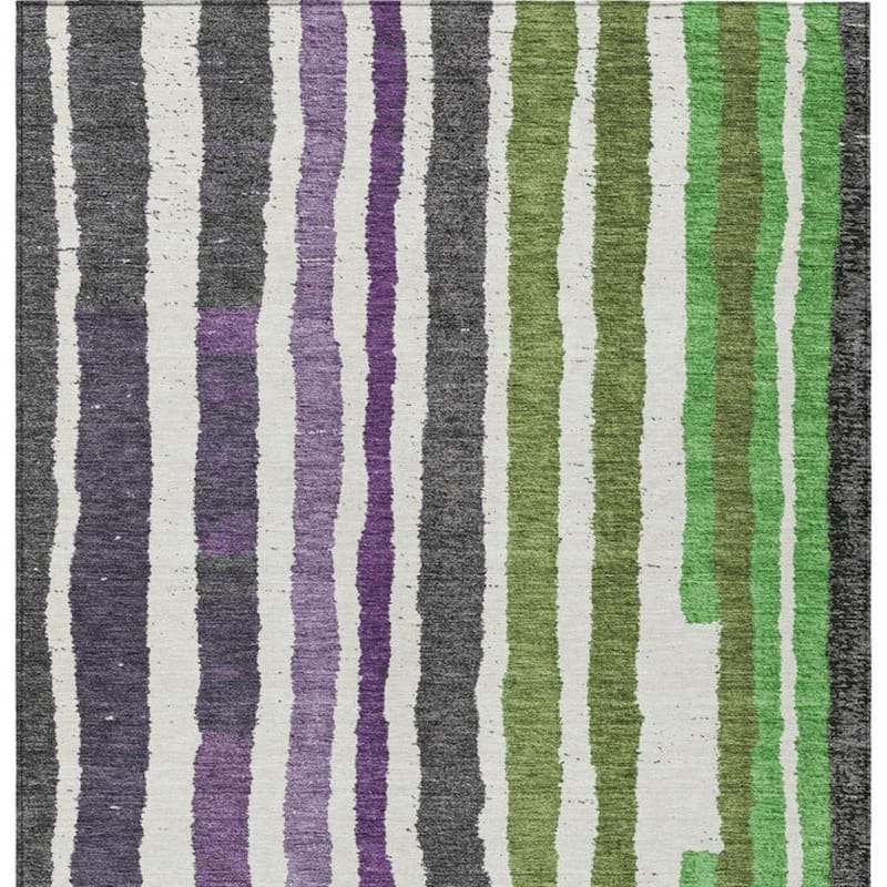 HomeRoots Striped Transitional Rectangle Outdoor Rug