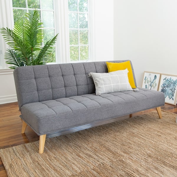 slide 1 of 11, Abbyson Carson Mid-century Tufted Convertible Futon Sleeper Sofa