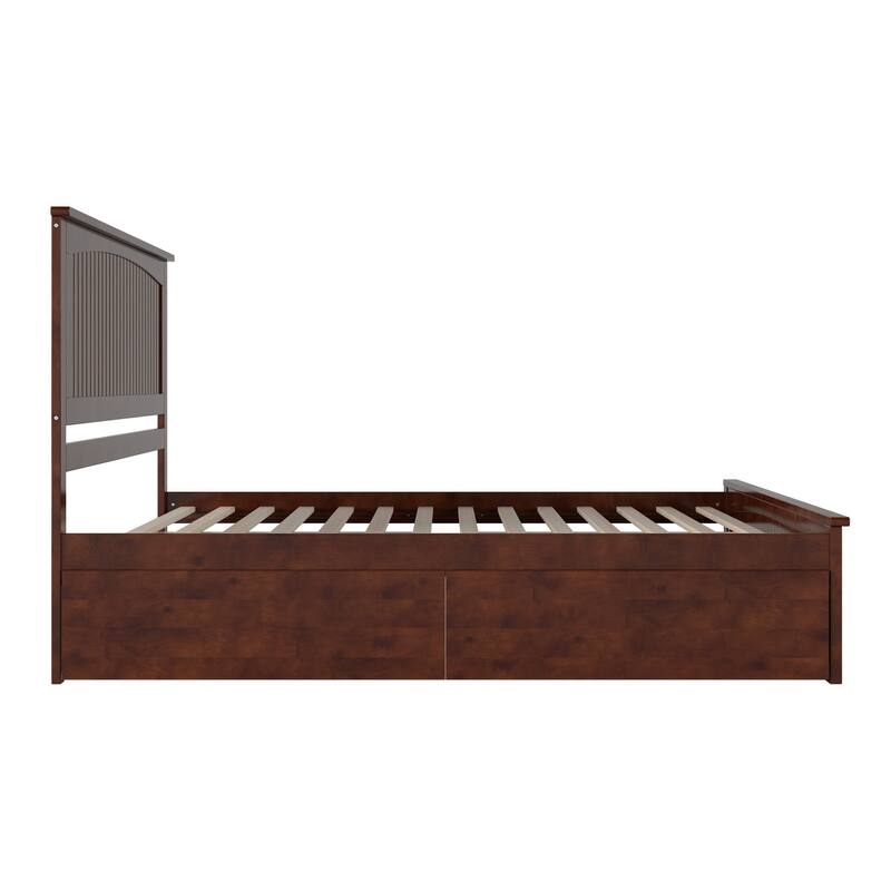 AFI Nantucket Platform Bed with Matching Footboard & Storage Drawers