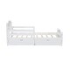 preview thumbnail 32 of 46, Twin/Full Size Wood Platform Bed with Half Guardrails on Both Sides, Modern Design Kids Storage Bed Frame with 2 Drawers