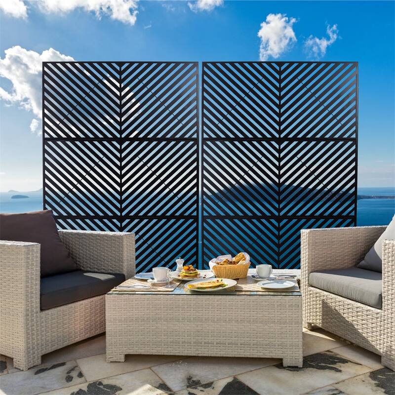 Outdoor & Indoor Privacy Screen Metal Privacy Screen 76" H×48" W