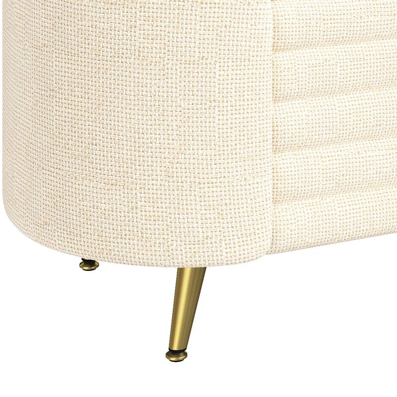 GDFStudio - Modern 44.9" Chenille Upholstered Storage Ottoman Bench