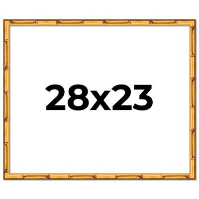 28x23 Frame Gold Bamboo Picture Frame Modern Photo Frame Includes UV Acrylic Shatter Guard Front Acid Free Foam Backing Board