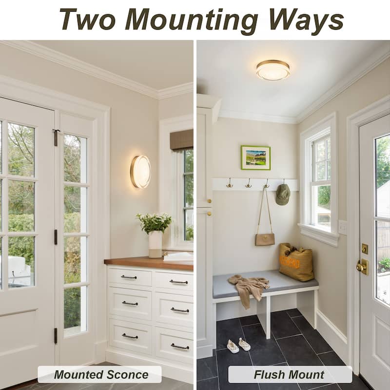 Modern Gold 1-Light Integrated LED Flush Mount Ceiling Light