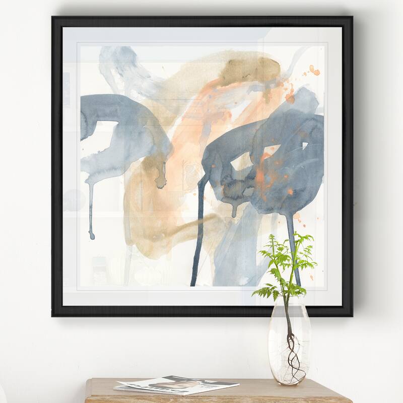 Liquid Blueprint VIII -Black Framed Print