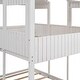 preview thumbnail 23 of 26, Full Over Full Wood Bunk Bed with Roof, Window, Guardrail & Ladder, Playhouse-Inspired, Safe & Durable Design, Antique Grey