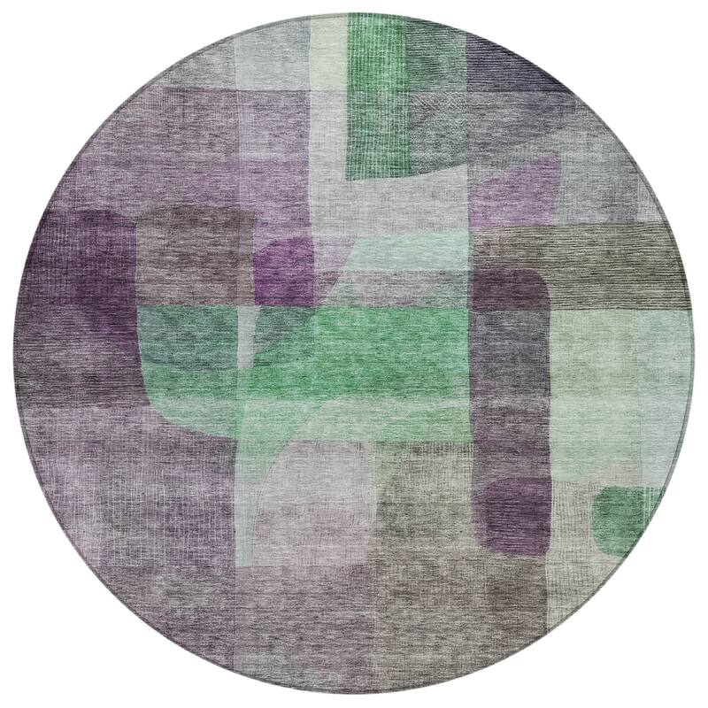 HomeRoots Abstract Transitional Rectangle Outdoor Rug