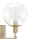 preview thumbnail 40 of 45, Hunter Xidane Vanity Wall Light - Bathroom, Mid Century Modern, Glam - Clear glass