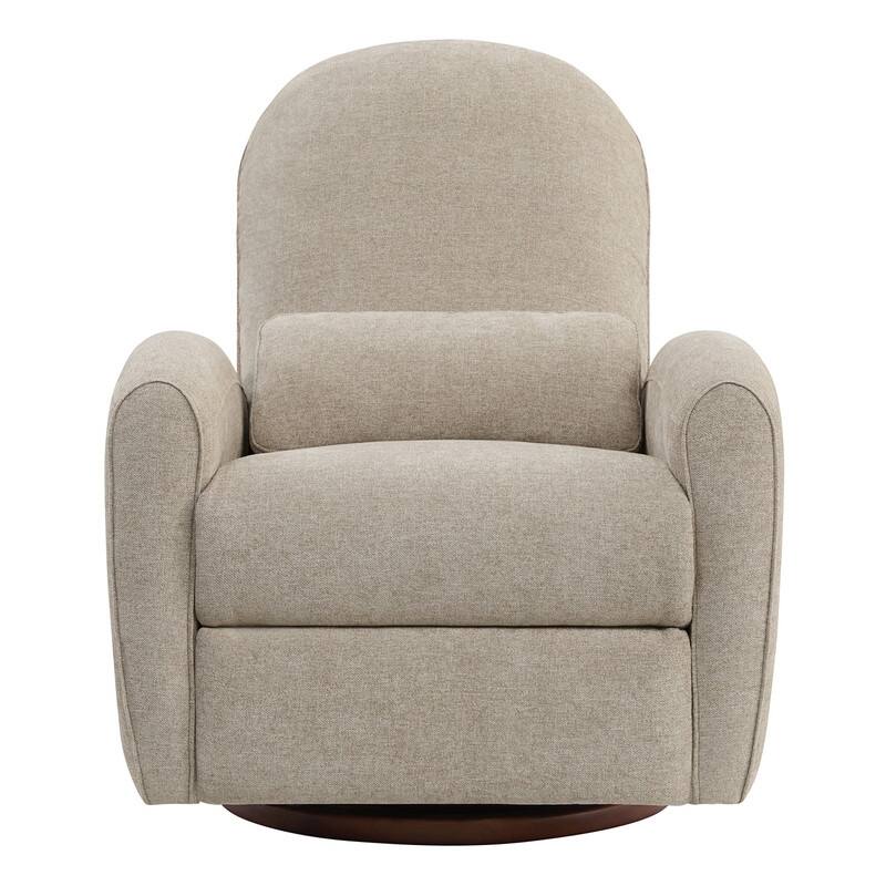 Power/ Manual Swivel Glider Recliner Chair Nursery Chair - Khaki-Manual