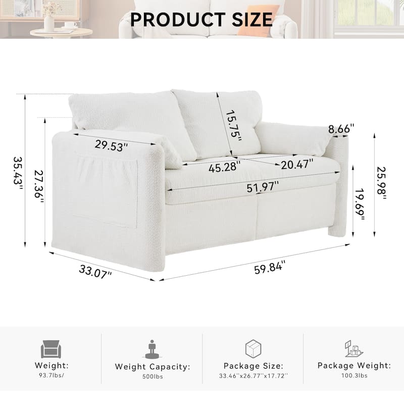 GDFStudio - Chloe Comfy Chenille Sofa Couch - Modern Upholstered Sofa Set