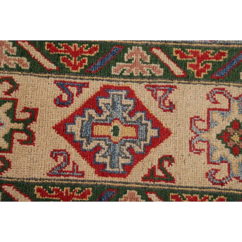 Red Kazak Area Rug Handmade Oriental Wool Carpet - 8'1"x 9'9"