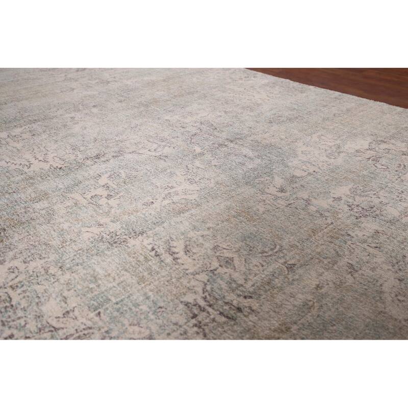 Abstract Indian Area Rug Handmade Wool Carpet - 4'11"x 7'10"