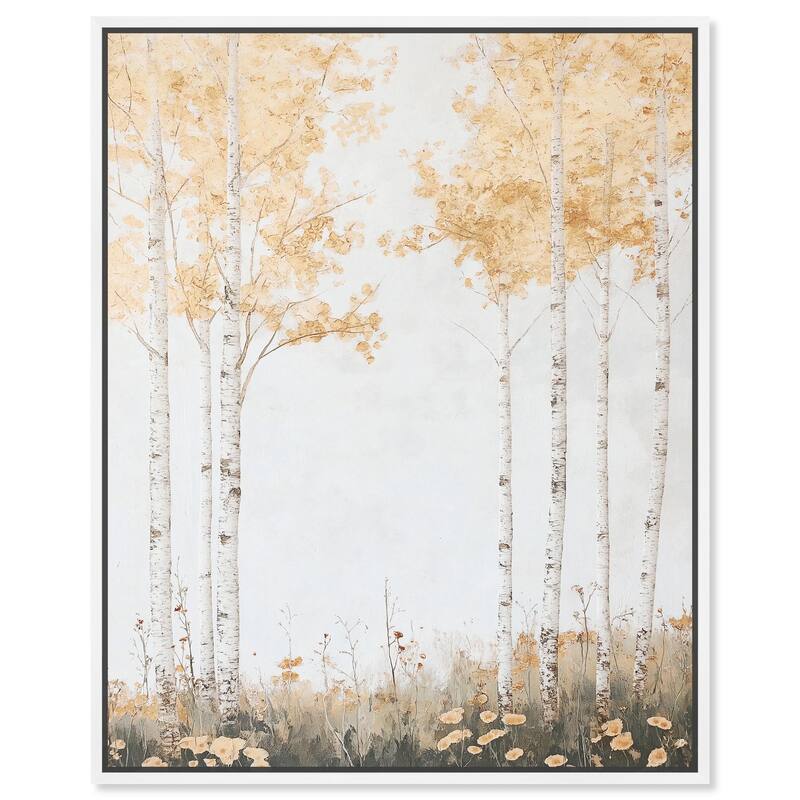 Pale Birch Reverie Canvas by Art Remedy - 16" x 20" - White