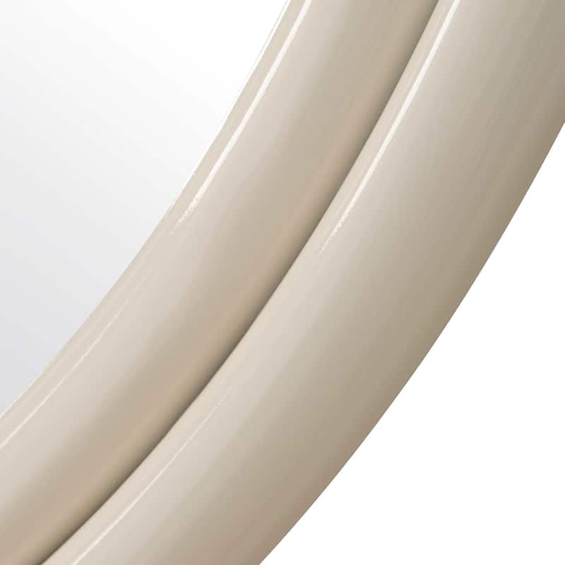 Uttermost 08262 Florian 38-1/2" Diameter Circular Flat Iron Framed - Gloss Warm White