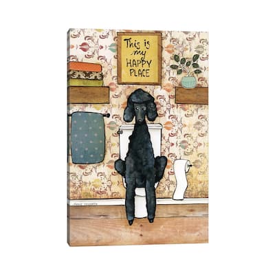 iCanvas "Happy Place Poodle" by Jamie Morath Canvas Print