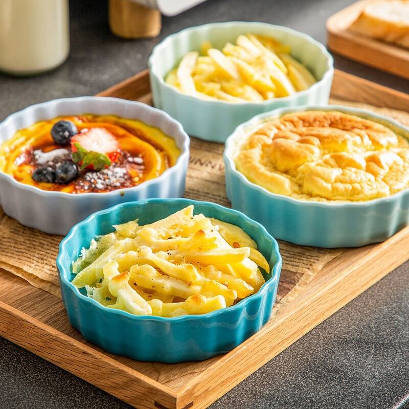 LOVECASA 6 oz Porcelain Mini Ramekins (Set of 6)