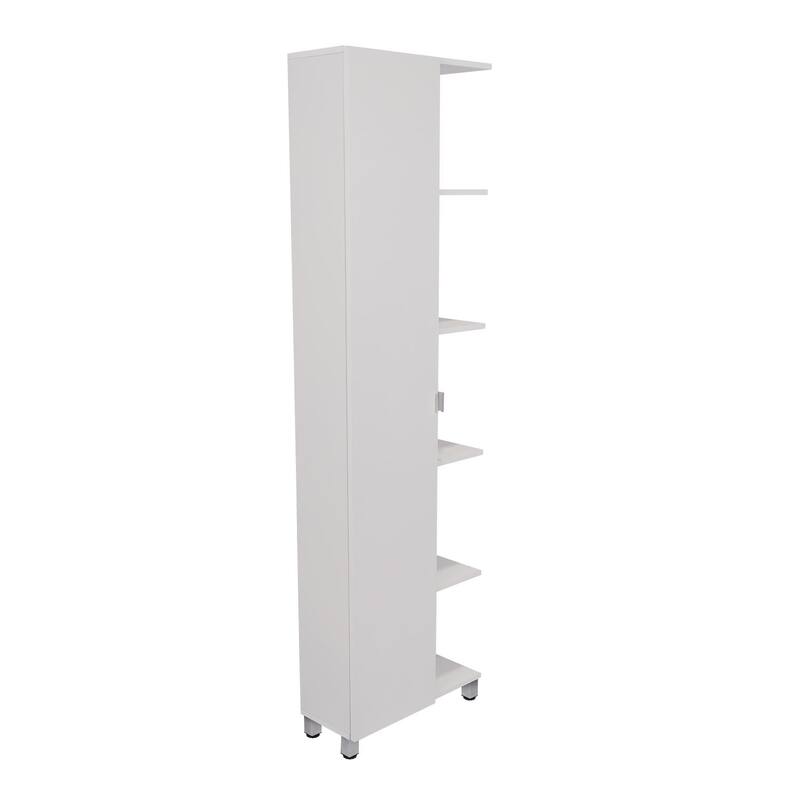 Corner Cabinet, Five Open Shelves, Single Door