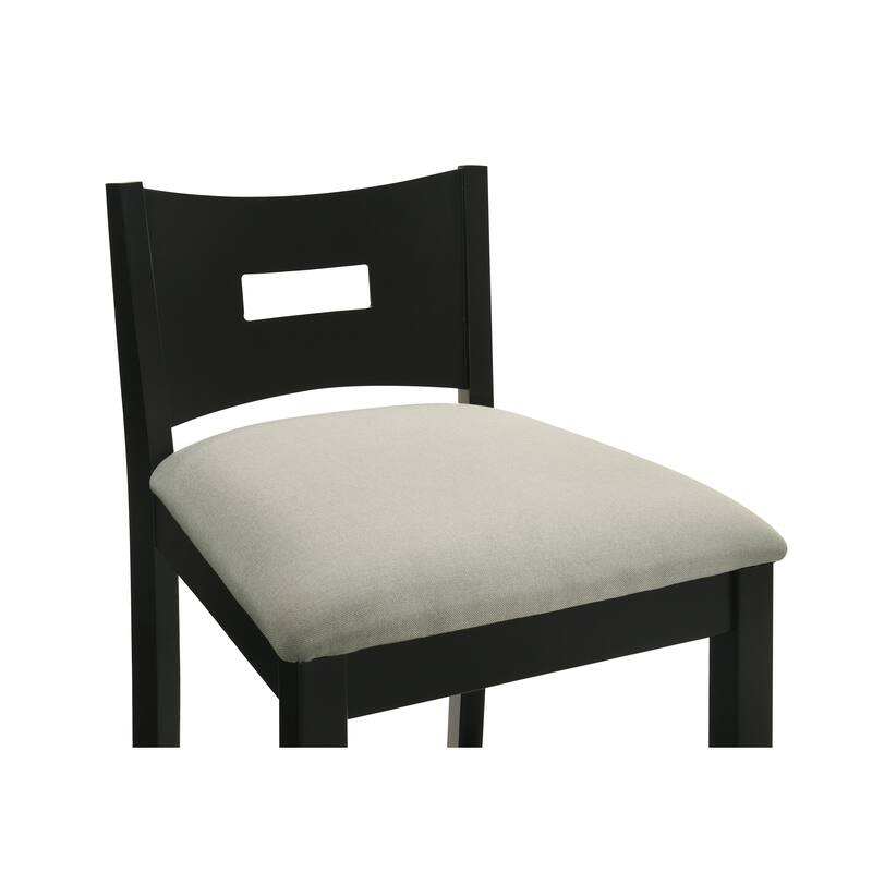 Ren Rubberword Bar Stool, Ivory Upholstered Counter Height Stool