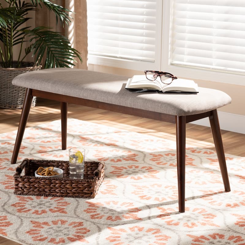 Carson Carrington Ulfshult Mid-century Modern Fabric Dining Bench
