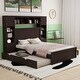 preview thumbnail 8 of 52, Modern Platform Bed with Integrated Cabinet and Drawers
