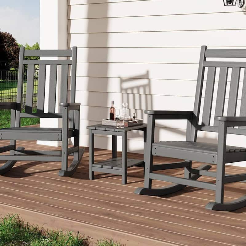 18 x 15 inch Adirondack Outdoor Patio Side Table, End Table for Patio Pool Deck - N/A