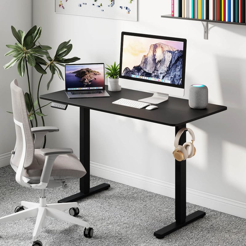 Costway 48" x 24" Sit to Stand Desk with 3 Memory Settings & - See Details