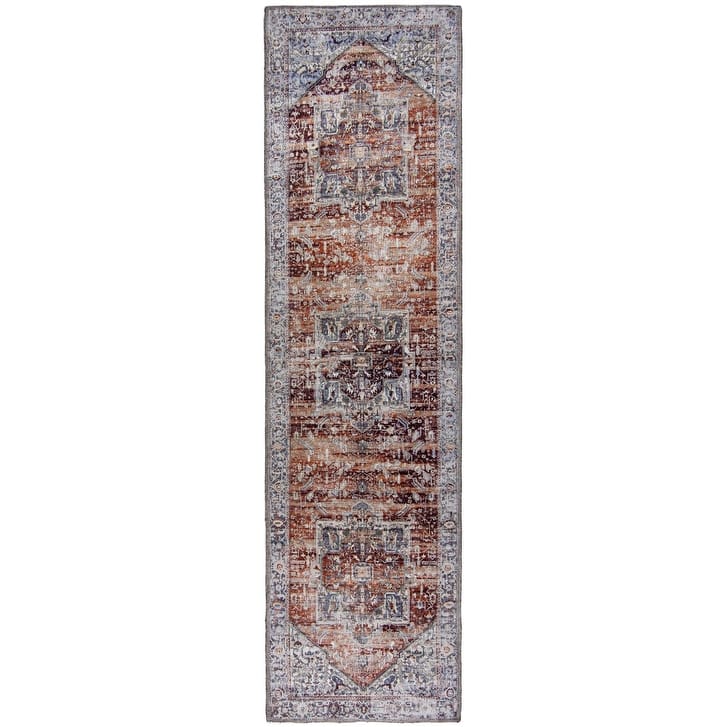 L'Baiet Sasha Coral Distressed Machine Washable Rug