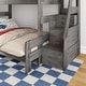 preview thumbnail 26 of 26, Max and Lily Modern Farmhouse Twin Over Full Bunk Bed With Staircase