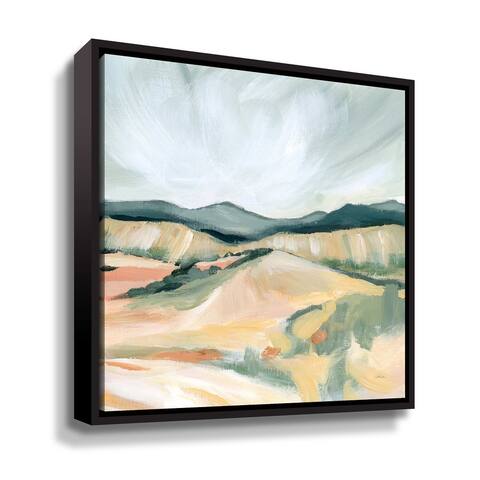 Vermillion Landscape II Floater-Framed Gallery Wrapped Canvas